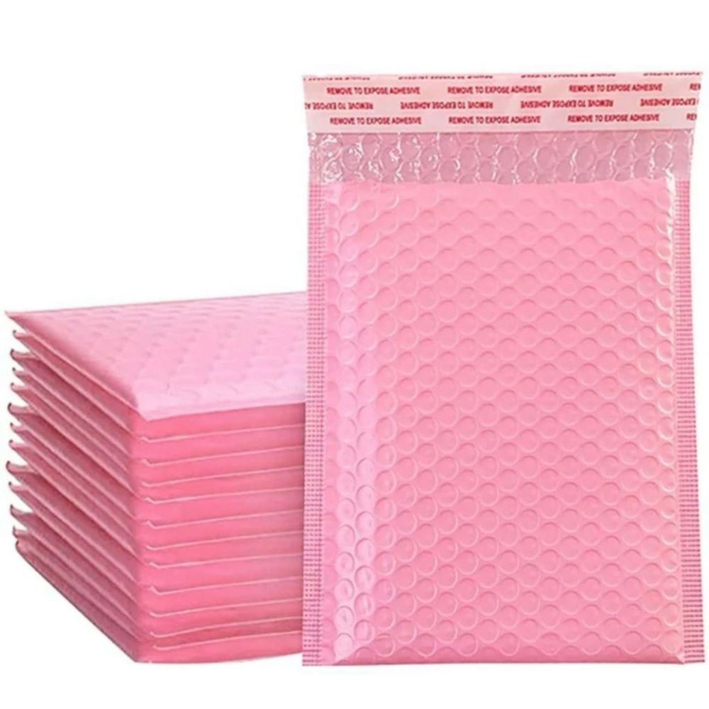 10 4x7 Bubble Mailers Shipping Envelopes Salmon Pink